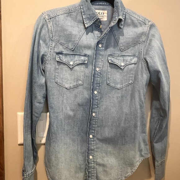 Ralph Lauren Polo Denim Shirt - Size XXS (Fits like XS) - Picture 2 of 6